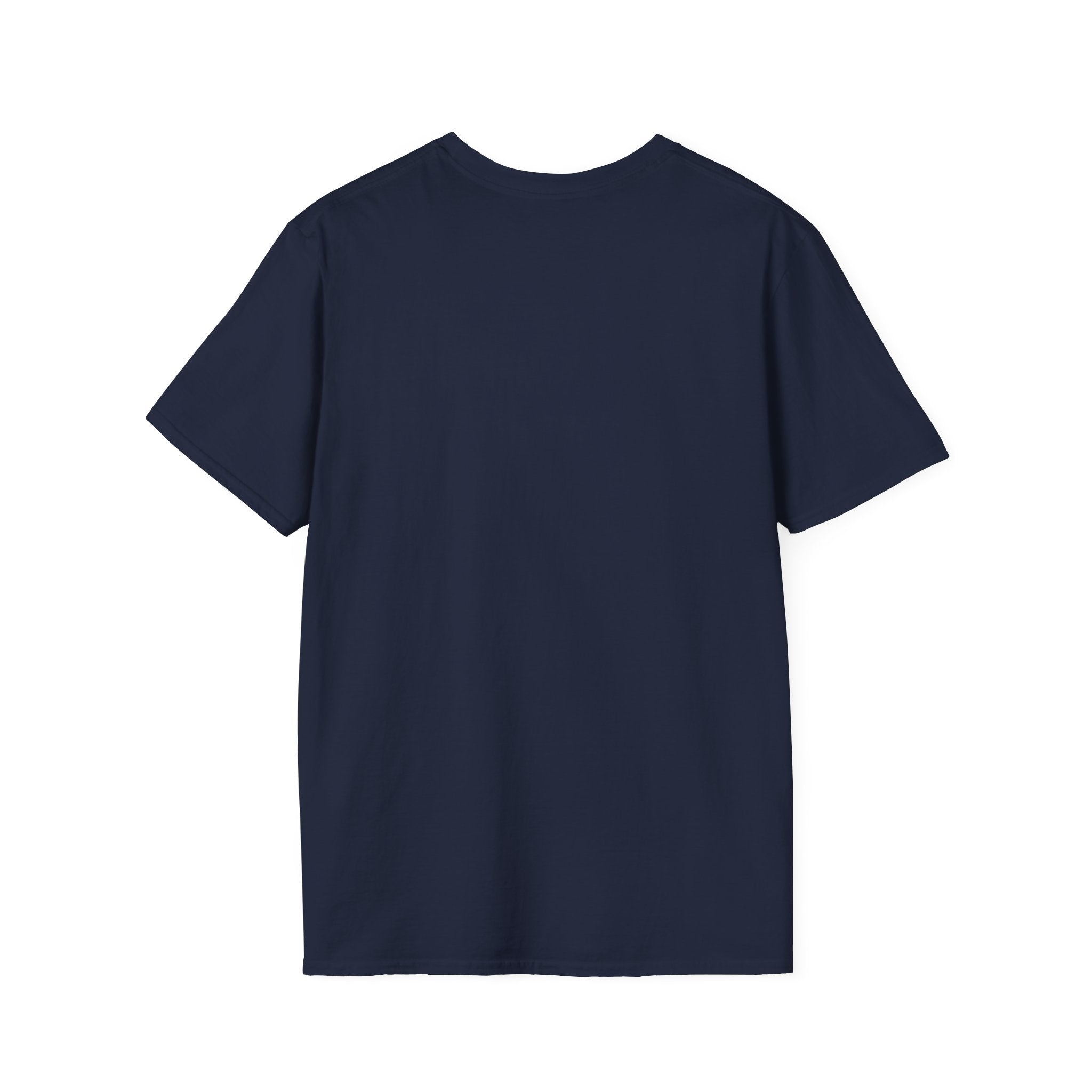 back of a dark blue shirt