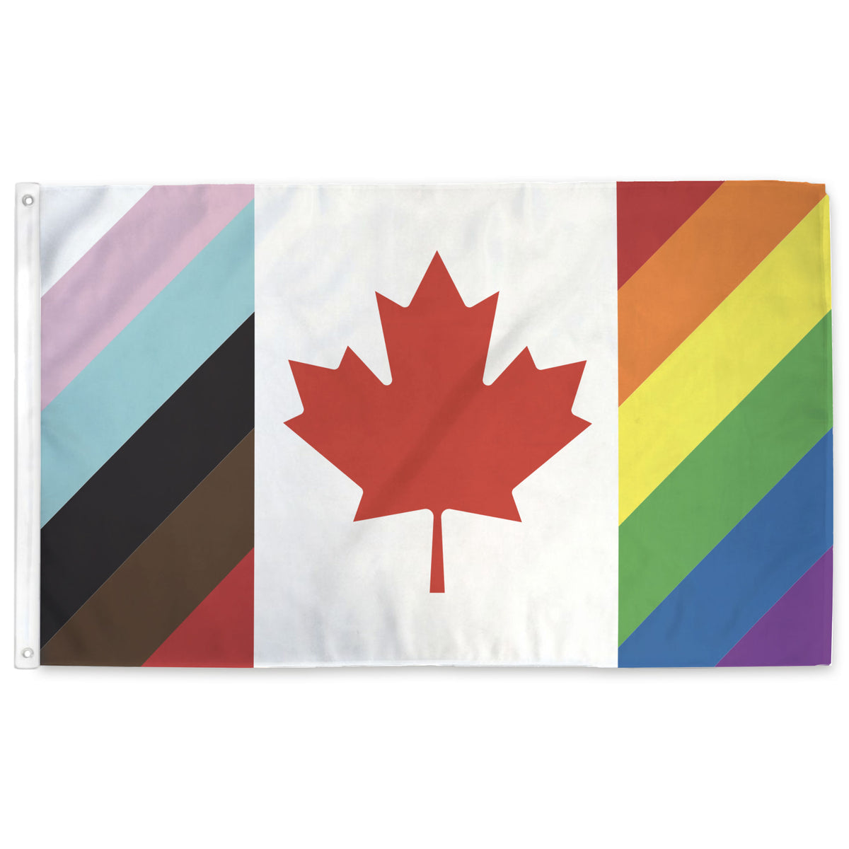 Canada LGBTQ+ Diagonal Pride Flag