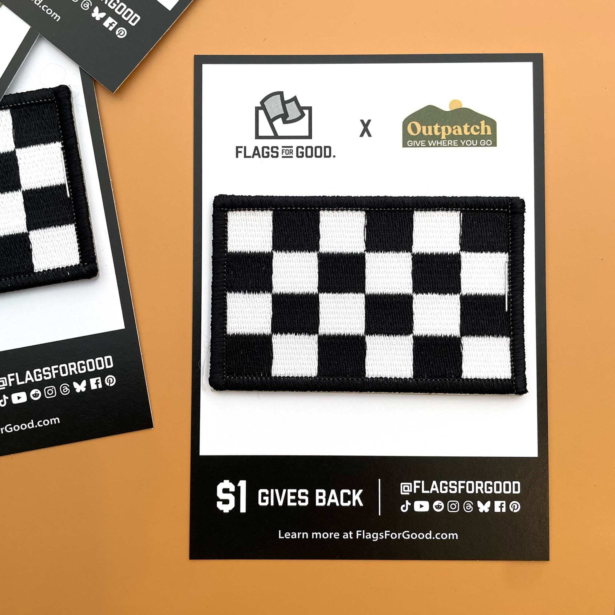 Checkered Flag Stick-On Patch