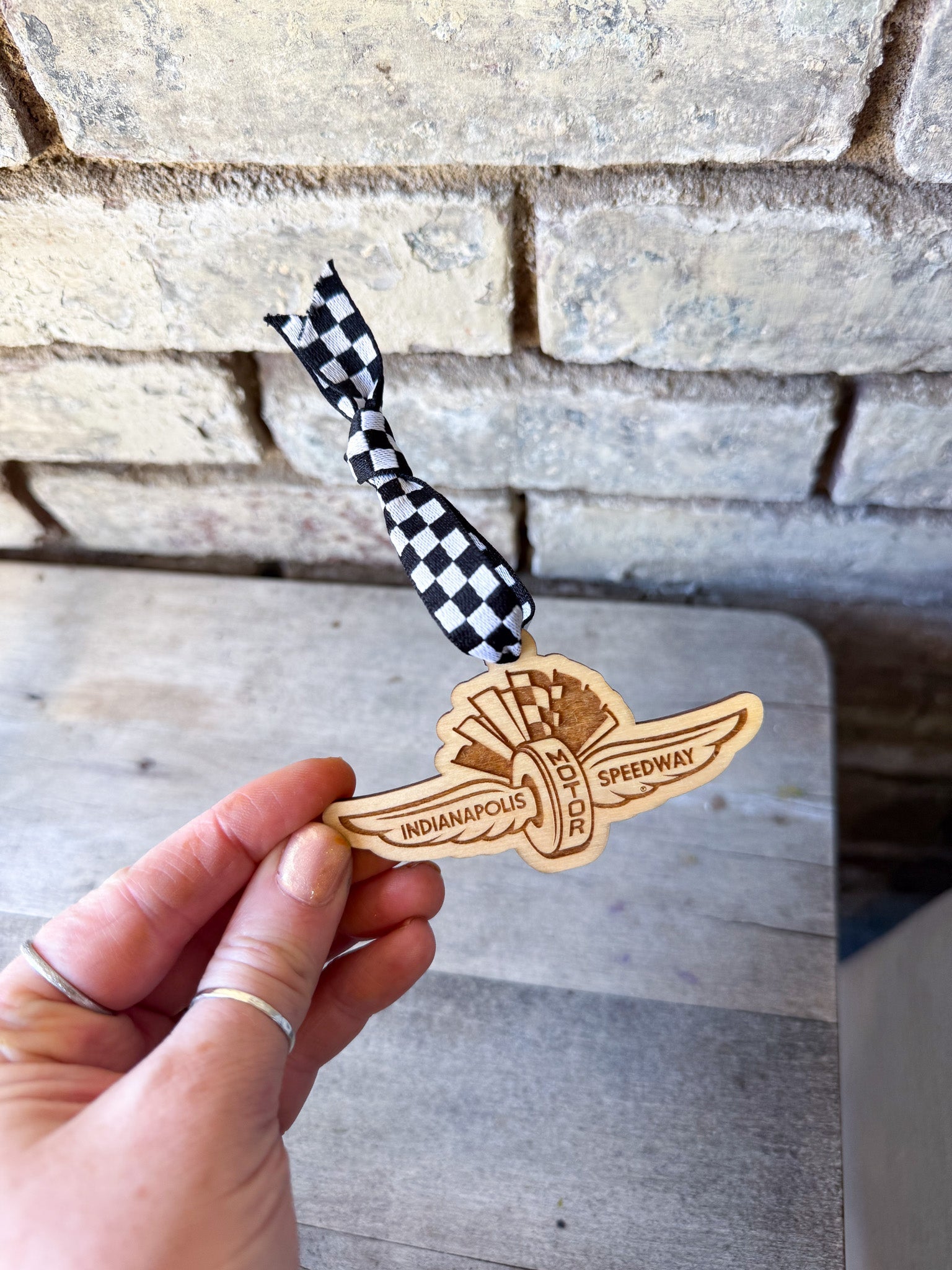 IMS Wings & Wheel Logo Wood Ornament