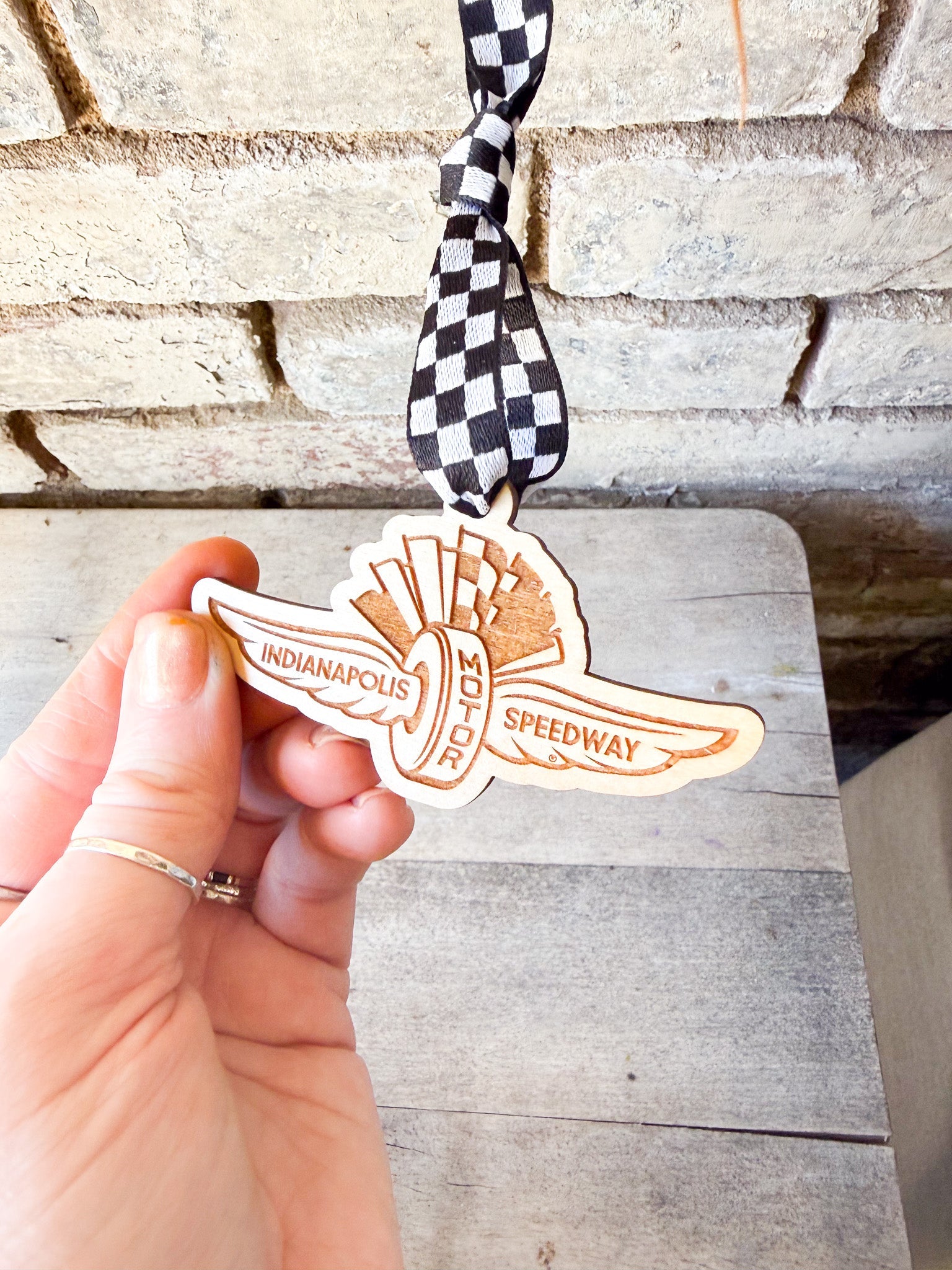 IMS Wings & Wheel Logo Wood Ornament