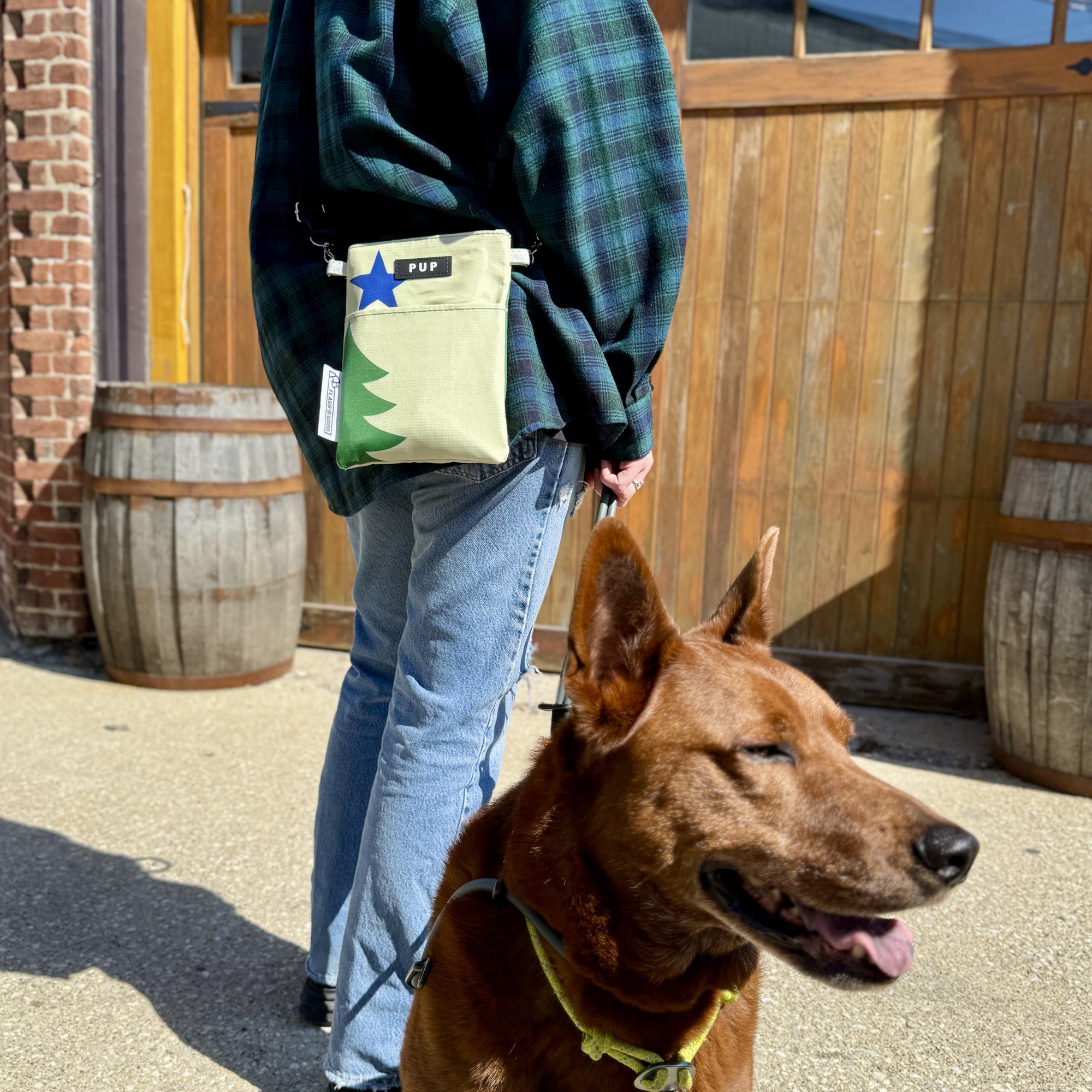 Maine 1901 repurposed flags into a crossbody bag