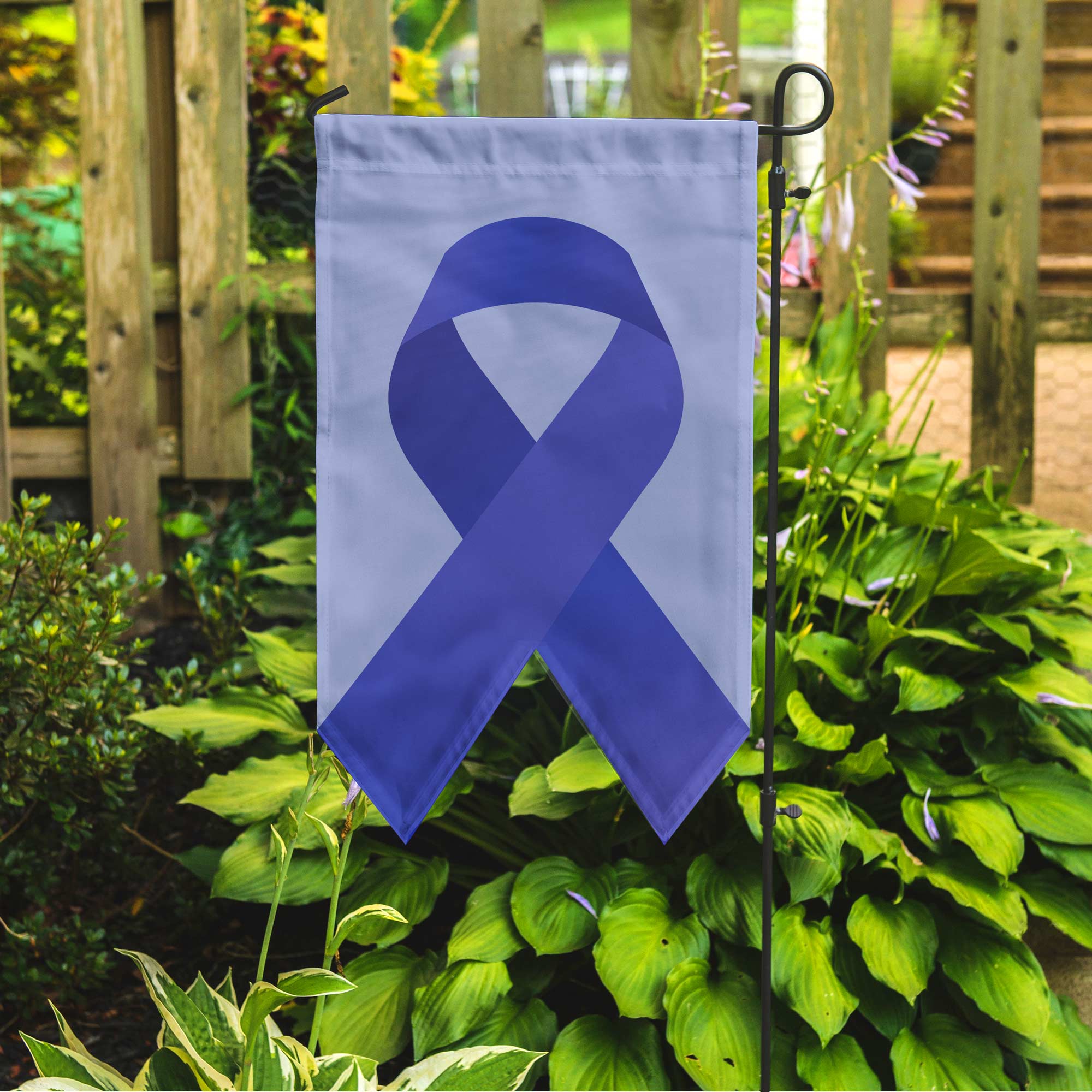 Cancer Ribbon Garden Flag