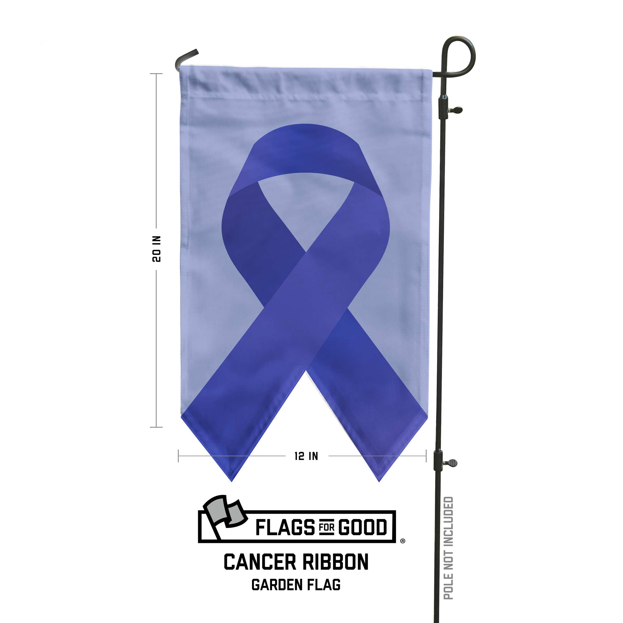 Cancer Ribbon Garden Flag