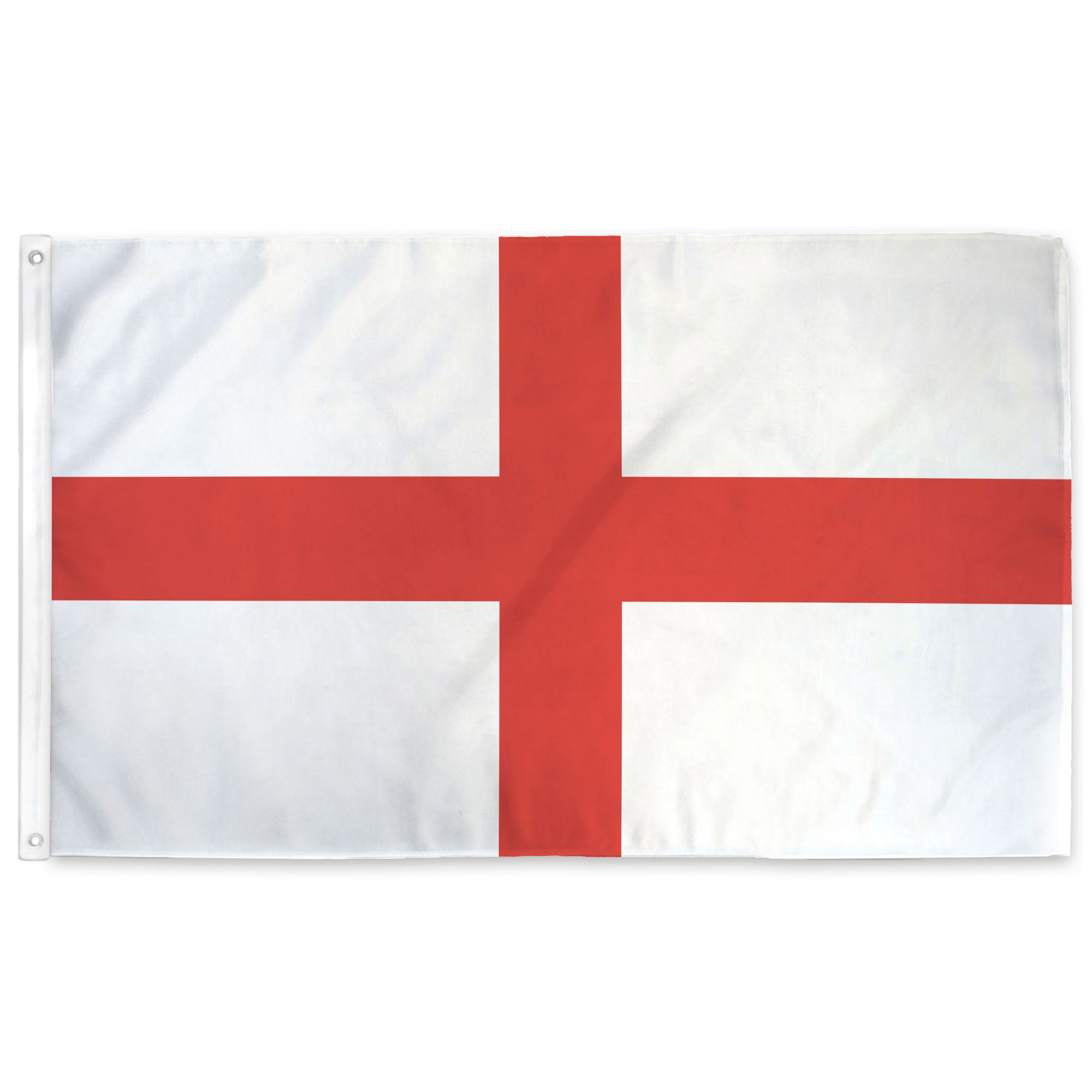 English flag (St George's Cross) features a red cross on a white background