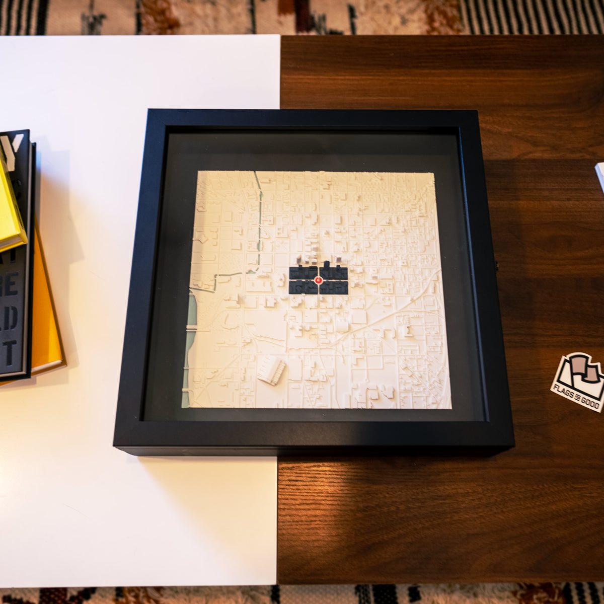 Indianapolis 3D City Map Framed Shadowbox