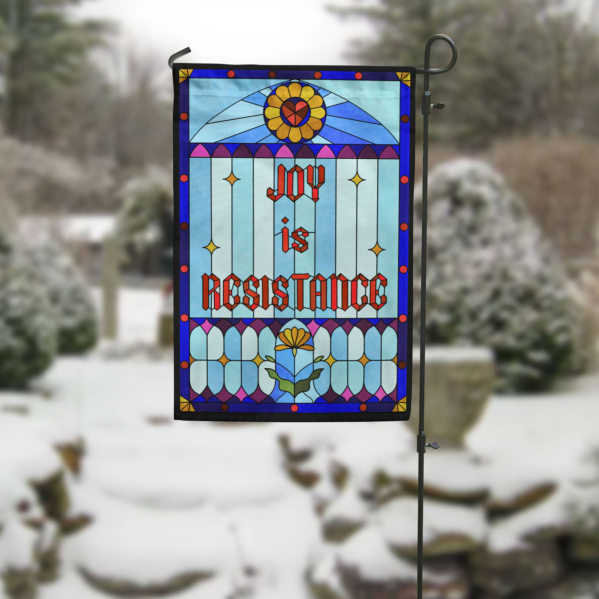 Joy is Resistance Garden Flag