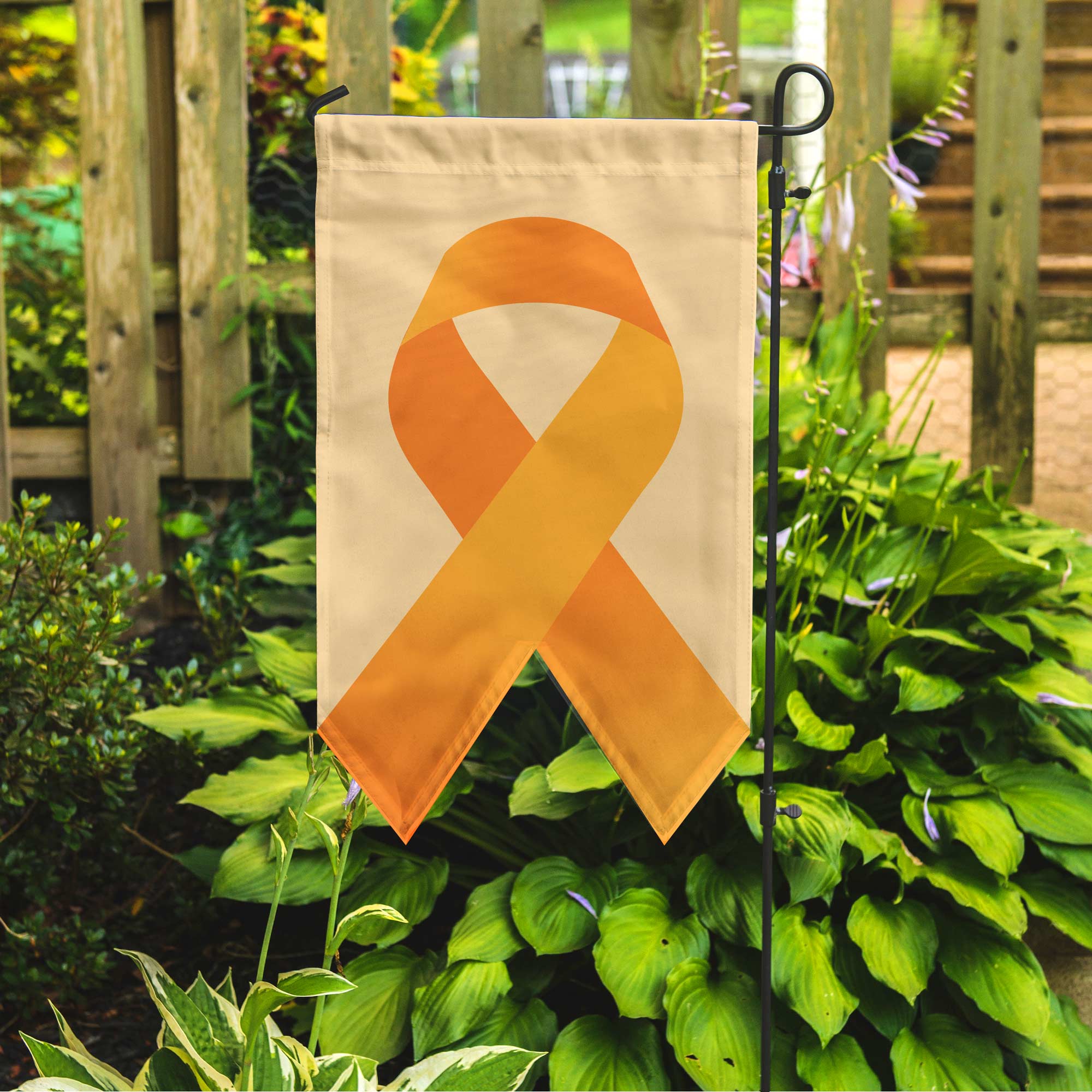 Leukemia Ribbon Garden Flag