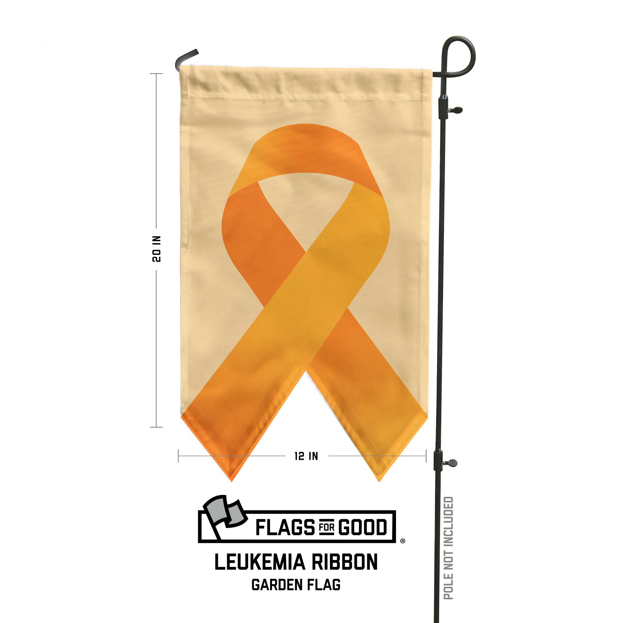 Leukemia Ribbon Garden Flag