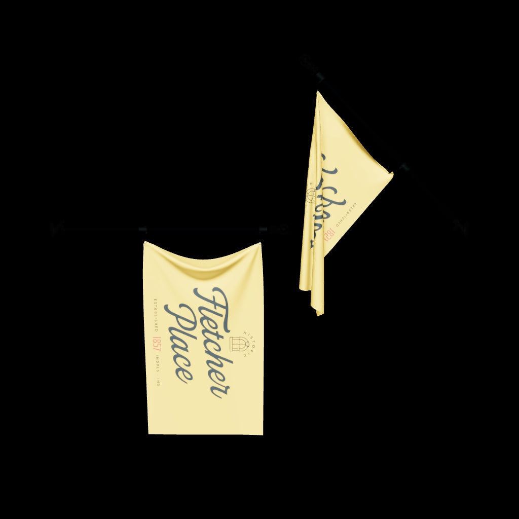 Historic Fletcher Place Indianapolis Flag 3D model