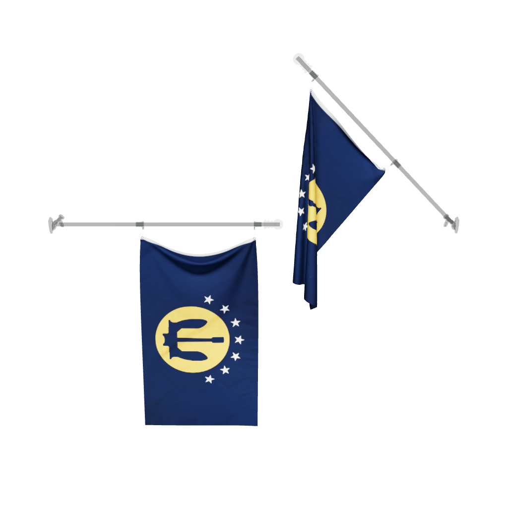 Gulfport MS Flag 3D Model