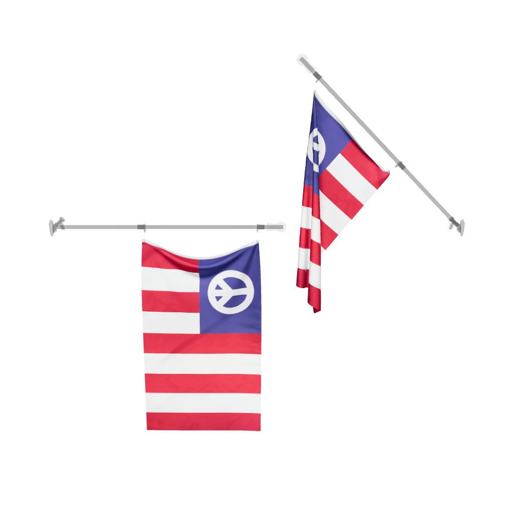 Peace Sign USA Flag 3D Model