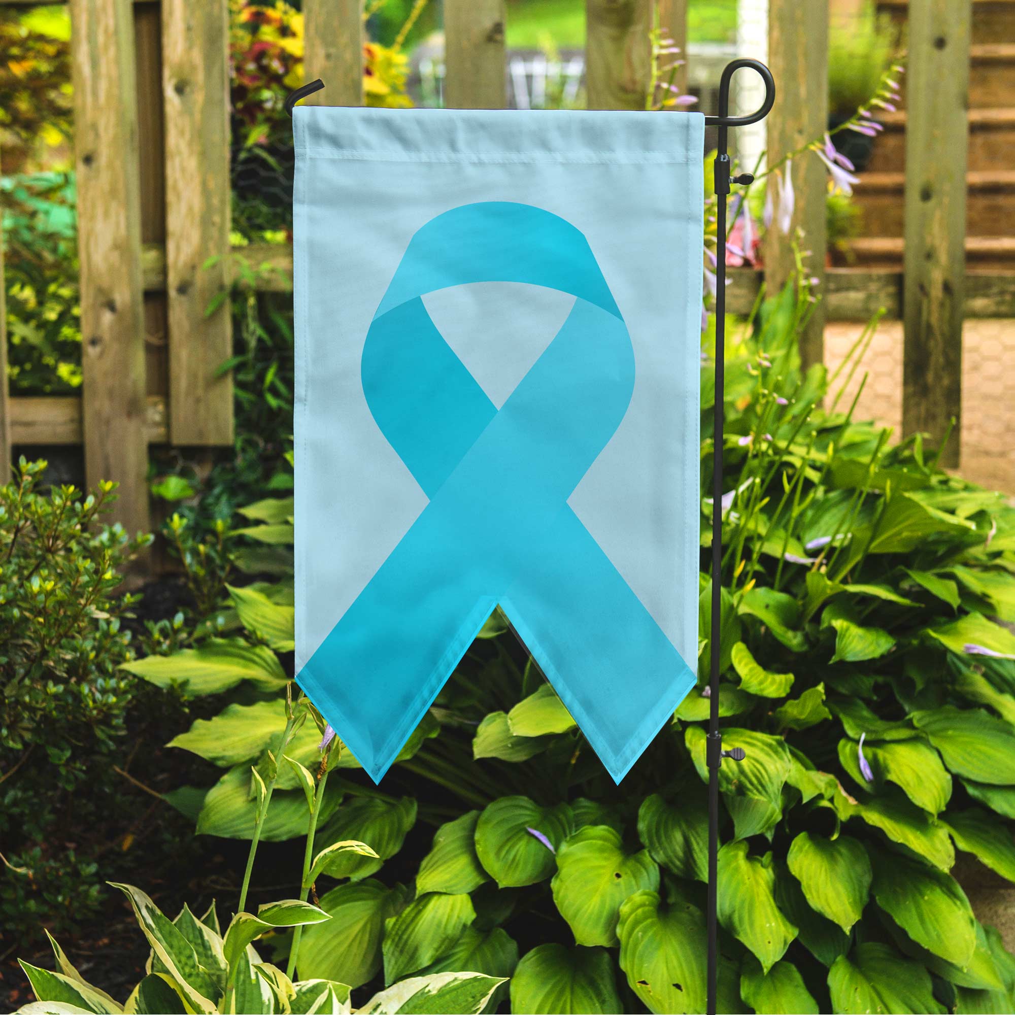 Prostate Cancer Ribbon Garden Flag