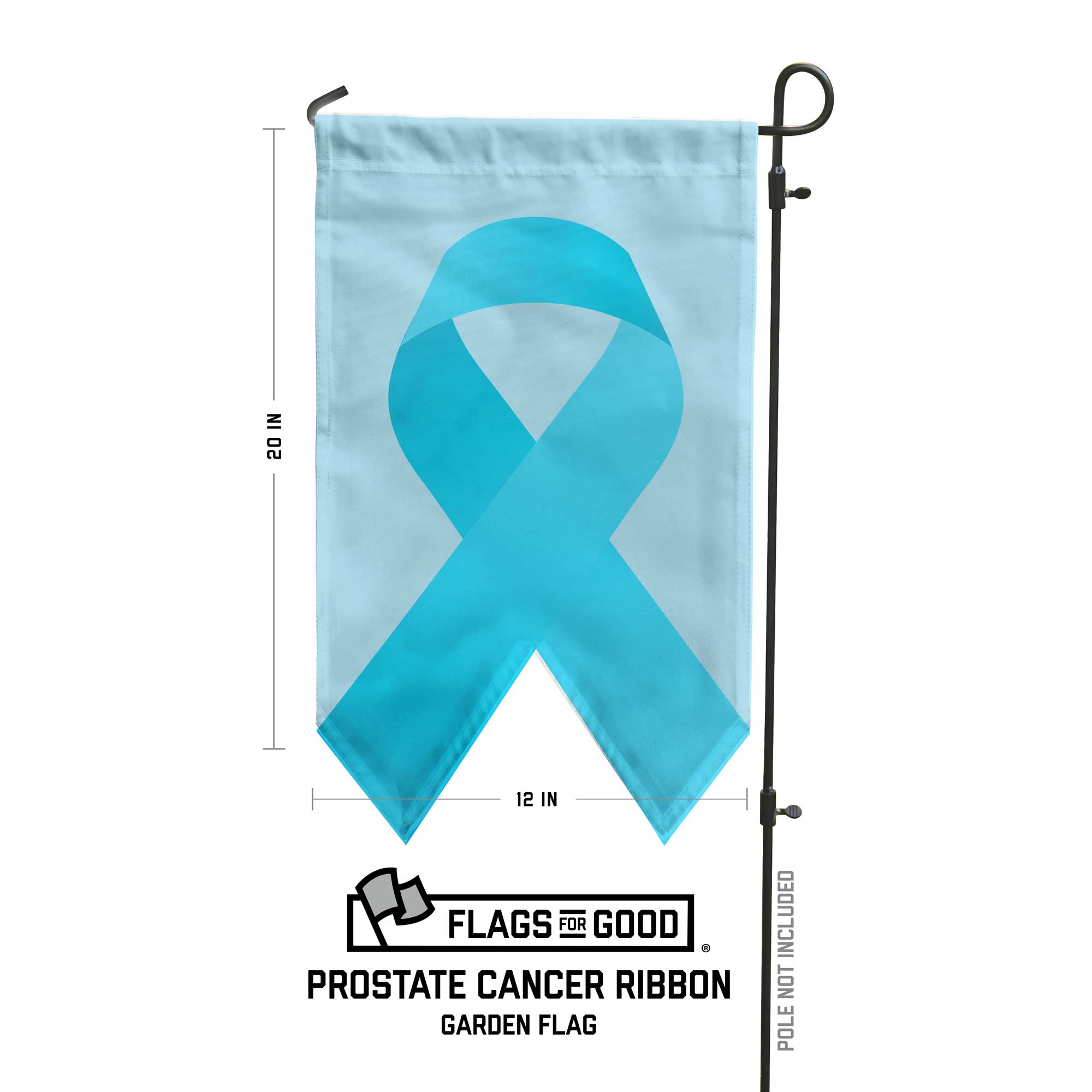 Prostate Cancer Ribbon Garden Flag