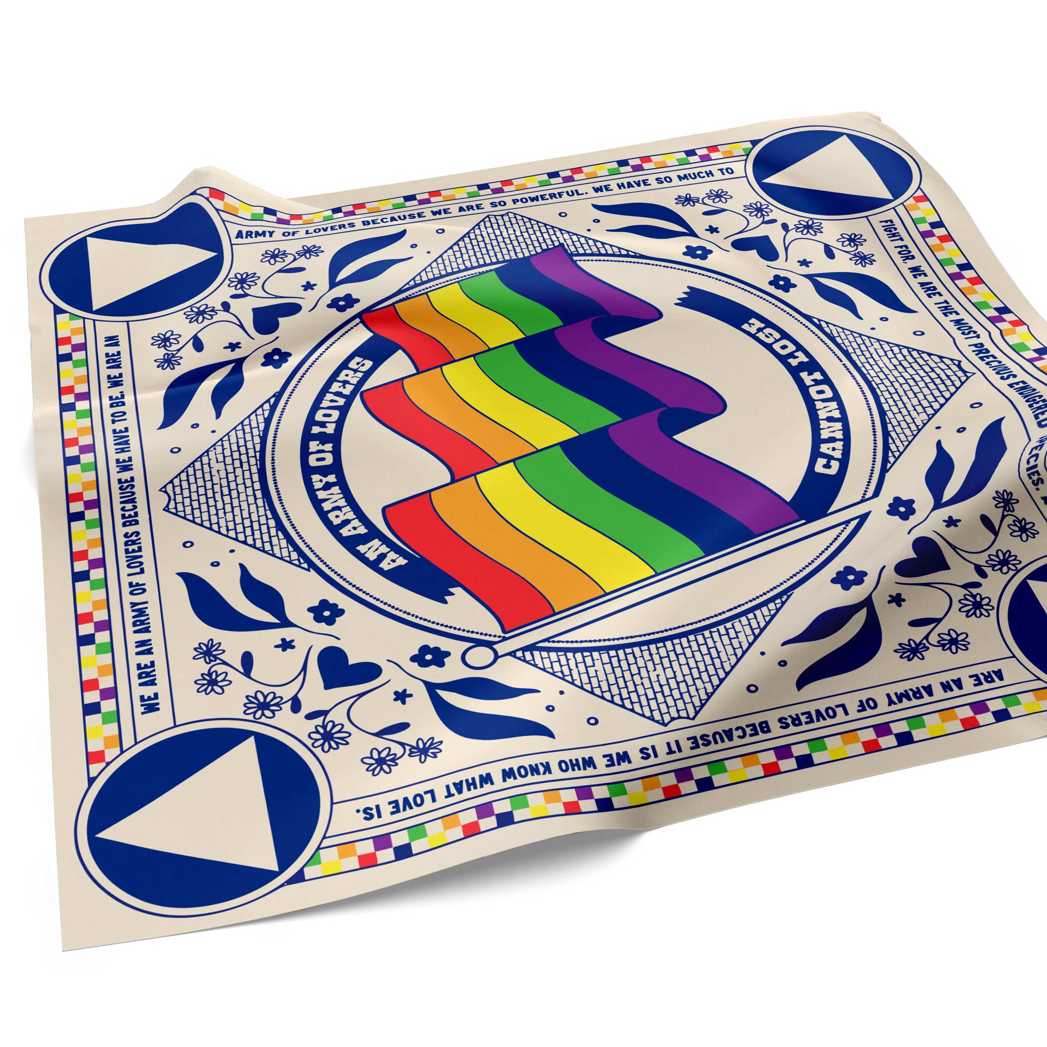 "Army of Lovers" Rainbow Pride Flag Bandana