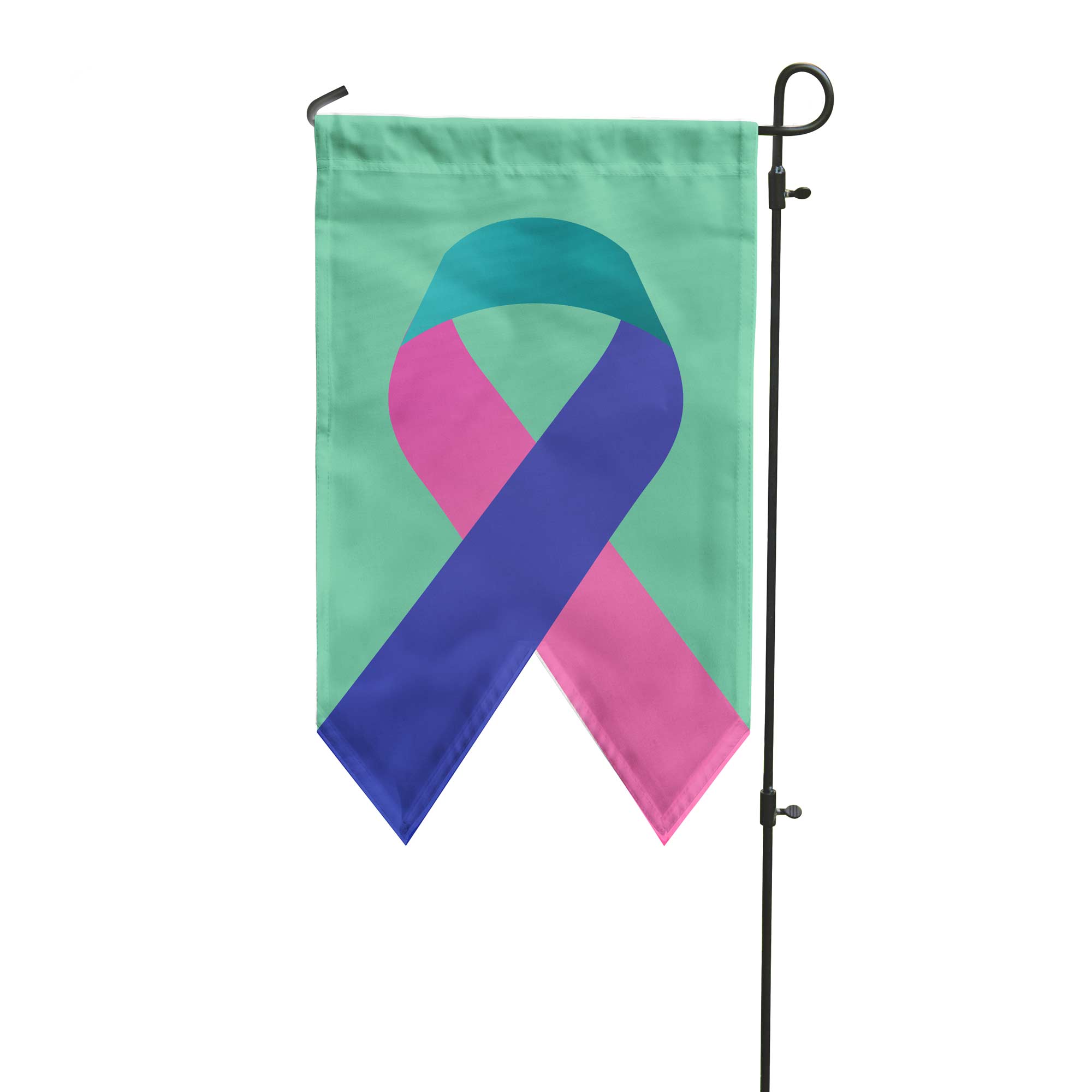Thyroid Cancer Ribbon Garden Flag