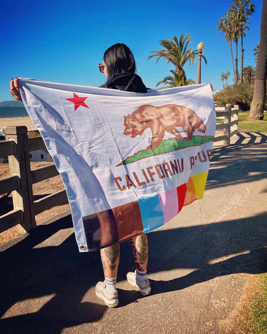 California LGBTQ+ Pride Flag