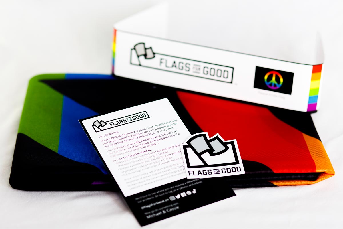 rainbow peace flag