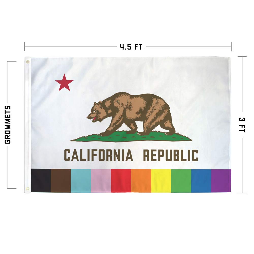 California LGBTQ+ Pride Flag