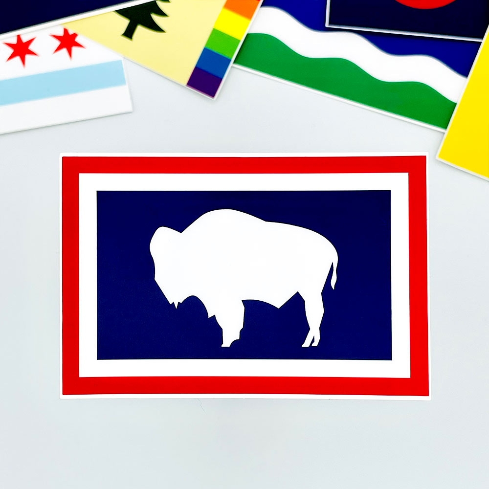 wyoming state flag sticker